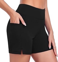 DAYOUNG Women Swim Board Shorts with Pockets 7'' High Waisted Tummy Control Beach Bottoms with Liner