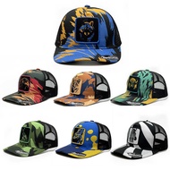Graffiti Printed Baseball Cap Animal Embroidered Cap Mesh Cap Outdoor Leisure Sunshade Mesh Cap Male