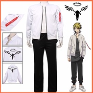 Kazutora Hanemiya Cosplay Tokyo Revengers Costumes White Coat Valhalla Uniform Baseball Coat Mikey D