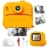 RIVGOT Instant Print Camera, 2.0" Screen 1080P Kids Digital Camera, USB Interface, MP3, Portable Tra