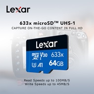 Lexar 64gb LMS0633064G-BNNNG C10, A1, UHS-I (U3), V30, up to 100MB/s read, 45MB/s write