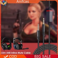 Replacement Audio Cable Inline Mute Cord for Astro A10/A30/A40/A40TR/A50 Headset