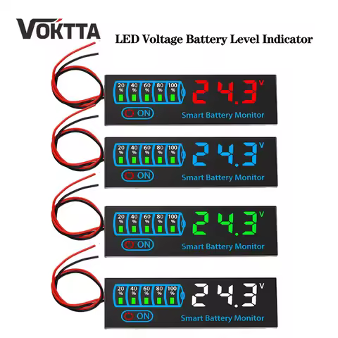 12V/24V/36V/48V Battery Charge Indicator Board Li-ion Lipo Lithium Battery Level Indicator Tester Ca
