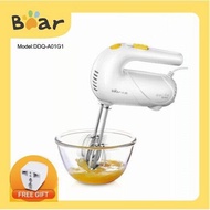 Original Bear Hand Mixer 5 Speed Electric Egg Beater Mixer for Baking Chrome Dough Flour Baking Whis
