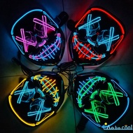 7 Colors Costume Halloween Face Mask Led Light Up 3 Modes Cosplay Clubbing Party Purge LIVEBECOOL