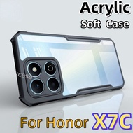 Acrylic Clear Casing For Honor X7C 4G 5G 2024 HonorX7C X7 C Transparent TPU Soft Shockproof Bumper E