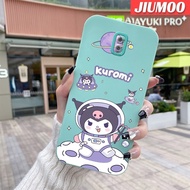 JIUMOO เคสปลอกสำหรับ Samsung Galaxy J6 Plus 2018 J6 Prime Case เคสการ์ตูนน่ารัก Kuromi พร้อม Space Suit การออกแบบใหม่เคสซิลิกาเจลนุ่มเต็มเลนส์ฝาหลังกล้องบางรูปแบบปกป้องปลอก smart กันกระแทก