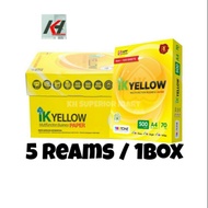 IK Yellow Multifunction Business Paper A4 70 gsm / 80gsm 500 Sheets 5REAMS/1BOX READY STOCK