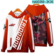 2025 New เสื้อฮู้ดลายการ์ตูนใหม่ ลายอนิเมะญี่ปุ่น Kamen Rider พิมพ์ลาย 3 มิติ เสื้อฮู้ดแฟชั่นสำหรับผ