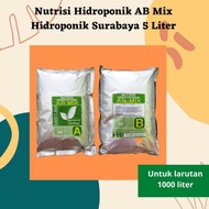 Nutrisi AB Mix Hidroponik Surabaya Sayuran Daun utk 1000 liter