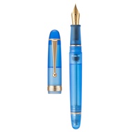 《523》Asvine V126 Vacuum Filling Fountain Pen EF/F/M Nib Beautiful Transparent Brown/ Matte Blue Whit