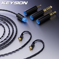 KEYSION 3-In-1 2.5 3.5มม. 4.4มม. สายเคเบิลอัพเกรด OCC ชุบเงิน MMCX สายสายหูฟังสายหูฟังสัญญาณเสียง HI