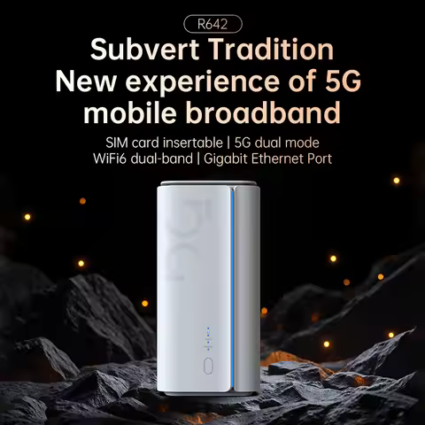 PLERY R642 5G SA/NSA WiFi6 Router Unisoc UDX710 2Gbps CAT19 4G LTE CPE Dual Band 2.4G+5.8GHz Gigabit