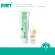 [แพ็คสุดคุ้ม] Smooth E Cream & Smooth E 24K Gold Hydroboost Serum 4 ml. เซตบูสผิวชุ่มชื่นแข็งแรง ไร้