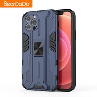 iPhone 12 11 Pro Max Mini 12Pro 11Pro 12ProMax 11ProMax iPhone12 iPhone11 Camera Protection Phone Case Hard Fashion Armor Shockproof Casing Stand Holder Bracket Back Cover