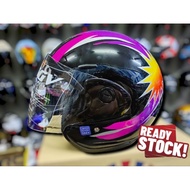 Ltd Bintang 14 hitam purple helmet original black