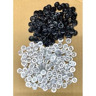 White - black polo/shirt buttons 11mm - ~950 buttons