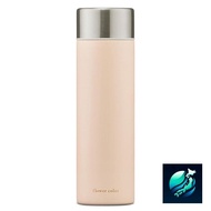 Iris Ohyama insulated water bottle 500ml, keeps drinks hot or cold for 6 hours, stylish and lightweight, easy to clean, stainless, pink flower color, perfect for office use.