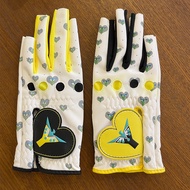 PLAYEAGLE Golf Lady Gloves Promotion ถุงมือกอล์ฟสำหรับผู้หญิง1คู่ PU Leather Fingerless Golf Gloves