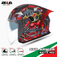 Gille Helmet 172 GVR-V1 Armor Motorcycle Helmets Half Face Dual Visor Free Iridium Lens