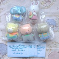 005 2608 sanrio cheery chums 扭蛋 植毛公仔figure 全5種