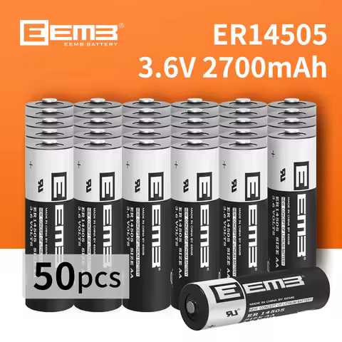 50PCS EEMB brand lithium battery ER14505 3.6V AA 2700mAh for temperature humidity data logger Factor