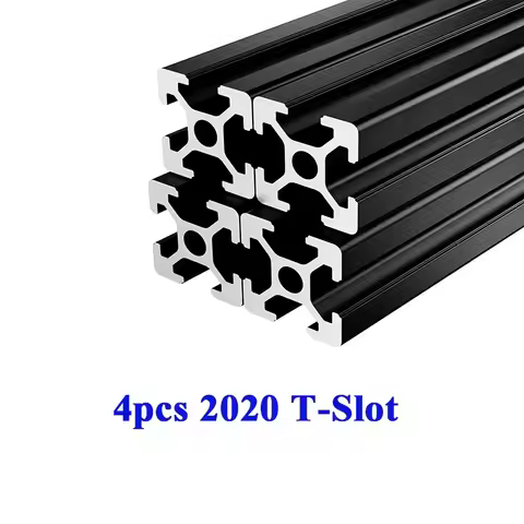 4pcs 2020 T-Slot Aluminum Extrusion Profile 20x20mm European Standard Anodized Linear Rail for 3D Pr