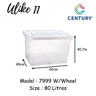 Century Transparent Storage Box With Wheel 80 Litres - 7999世纪透明储物盒带轮80升-7999