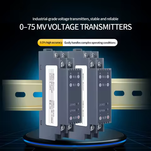 Signal Conditioner Signal Transmitter 420ma 0-75mV Rail Din Current To Voltage Module 0-5V 0-10V Sig