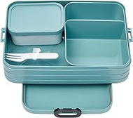 Rosti Mepal BENTO Lunch Box with Reusable Fork, Large, Nordic Green