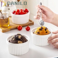 DANILO1 6pcs Ramekin, 8 Oz Porcelain Dessert Cup, Multifunctional White High Temperature Resistant w