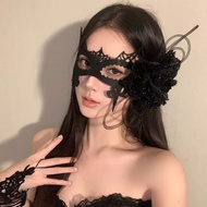 Halloween Mask Female Lace Masquerade Blindfold Tassel Cat Ear Party Dress Up Photo Props 8.29