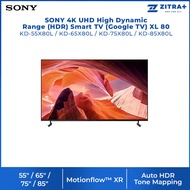 SONY 55"/65"/75"/85" 4K UHD High Dynamic Range (HDR) Smart TV | X80L TV Series | 4K HDR Processor X1