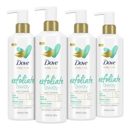 Dove Body Love Body Cleanser Exfoliate Away 4 Count For Rough Skin Body Wash with AHA Serum and Exfo