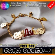 Gelang Nama Titanium Hello Kitty Lucu Gelang Anak Bayi Balita Custom