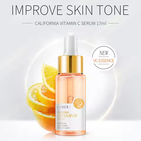 LAIKOU Vitamin C Serum Sakura Facial Essence Moisturizing Hydrating Whitening Anti-aging Face Serum 