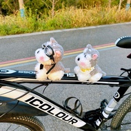 Anti-Lost Cute Schnauzer Plush Doll Pendant Creative Bicycle Decoration for Mountain Road Bike Cycli