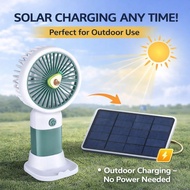 Solar USB Mini Fan Portable Handheld Fan with Solar Panel Rechargeable Outdoor Camping Pocket Fan St