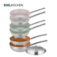 KR NO. 1 Edelkochen Easy Prism Non-stick Stainless Steel Fry Pan / Wok Pan 24cm / 28cm | Ceramic Non-stick Coating