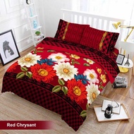 VITO SINGLE BEDSHEET 120X200 RED CHRYSANT