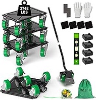 NEST EASY Upgraded Heavy Duty Furniture Dolly 360° Rotating 5 Wheels, Alloy Steel Furniture Movers U
