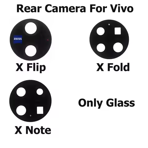For Vivo X Fold Flip Note Back Rear Camera Glass Lens With Glue Sticker Repair Parts V2178A V2256A V