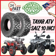 Tayar ATV 10 Inci Tubeless ATV Tyre Tires Tubeless Front & Rear 22X10-10 Corak Double A 23x7-10
