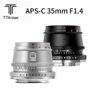 TTArtisan 35มม. F1.4 APS-C แบบแมนนวลเลนส์สำหรับ Sony E-Mount Leica L Nikon Z Panasonic Olympus M43ฟูจิฟิล์ม X Canon RF เมาท์กล้องไร้กระจก Ef- M