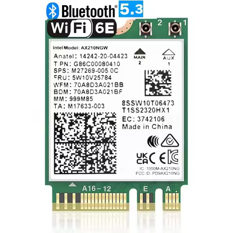 Tri Band WiFi6E AX210 Wireless 2.4Gbps Bluetooth 5.3 802.11AX Wireless Wi-Fi 6 AX210 For Intel AX210