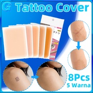 8 Pcs Tattoo Cover Stickers Fake Skin Tattoo Cover Realistic Invisible Waterproof | Wound Stickers, 