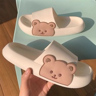 妙语诺 网红ins可爱卡通拖鞋女夏踩屎感防滑情侣厚底凉拖外穿沙滩鞋子女 【颜色随机】侧边小熊 40-41【偏小一码】