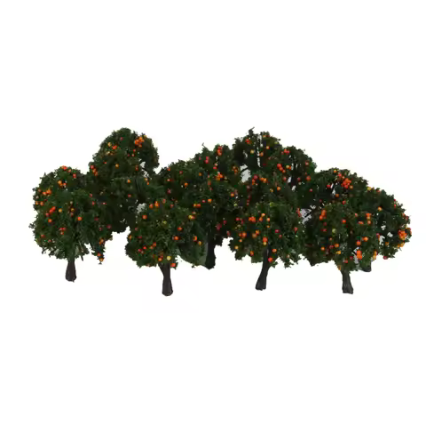 Lot 20 Orange Fruits Tree Model Train Farm Orchard Diorama Scenery Z 1/300