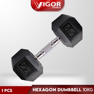 Vigor Fitness Hexagon Weight Training Dumbbell (10kg) / Dumbbell Latihan Berat Hexagon (10kg)