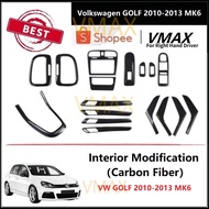 For VW GOLF 2010-2013 MK6 Carbon Fiber Interior Cover modification For VW GOLF 2010-2013 MK6